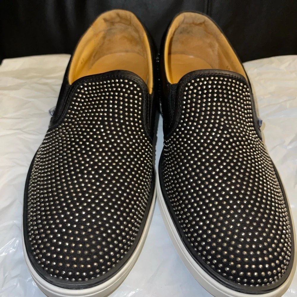 JIMMY CHOO Studded Black Slip-On Men's Shoes            SIZE 41EU /8US
